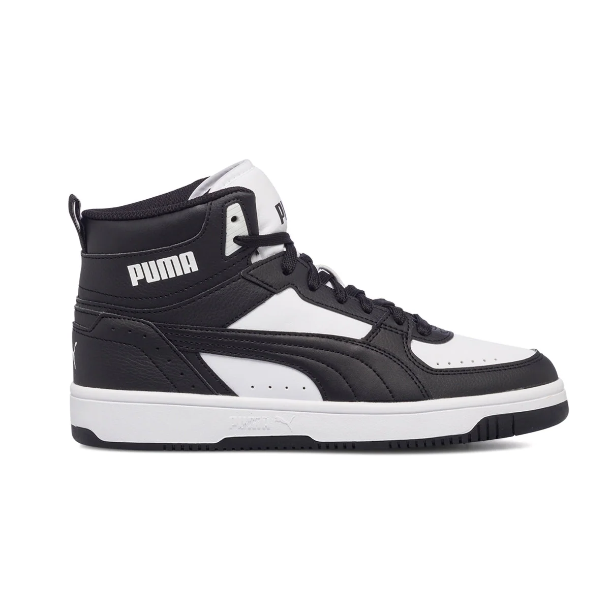 Sneakers alte bianche e nere con logo a contrasto Puma Rebound Joy Jr