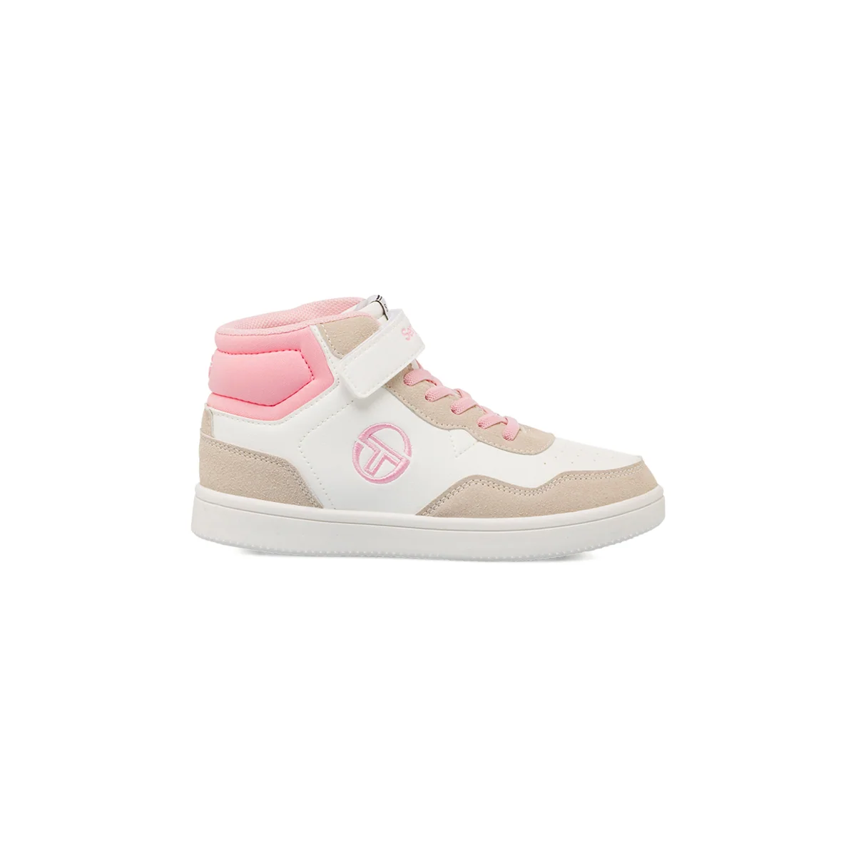 Sneakers alte bianche e rosa da Bambina Sergio Tacchini