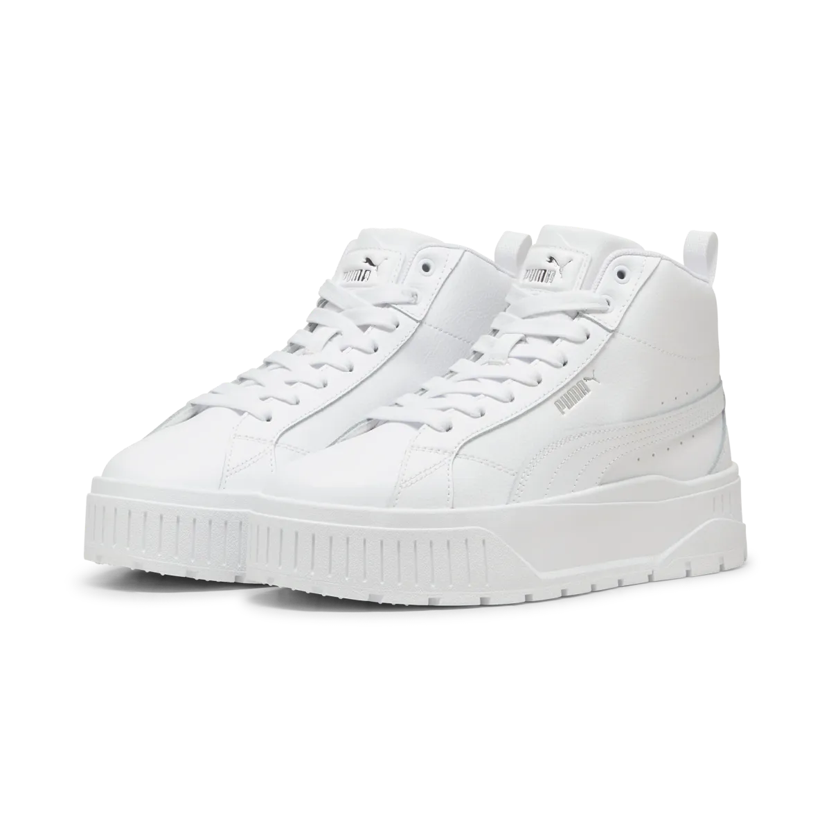 Sneakers alte da donna bianche con suola platform Puma Karmen II Mid