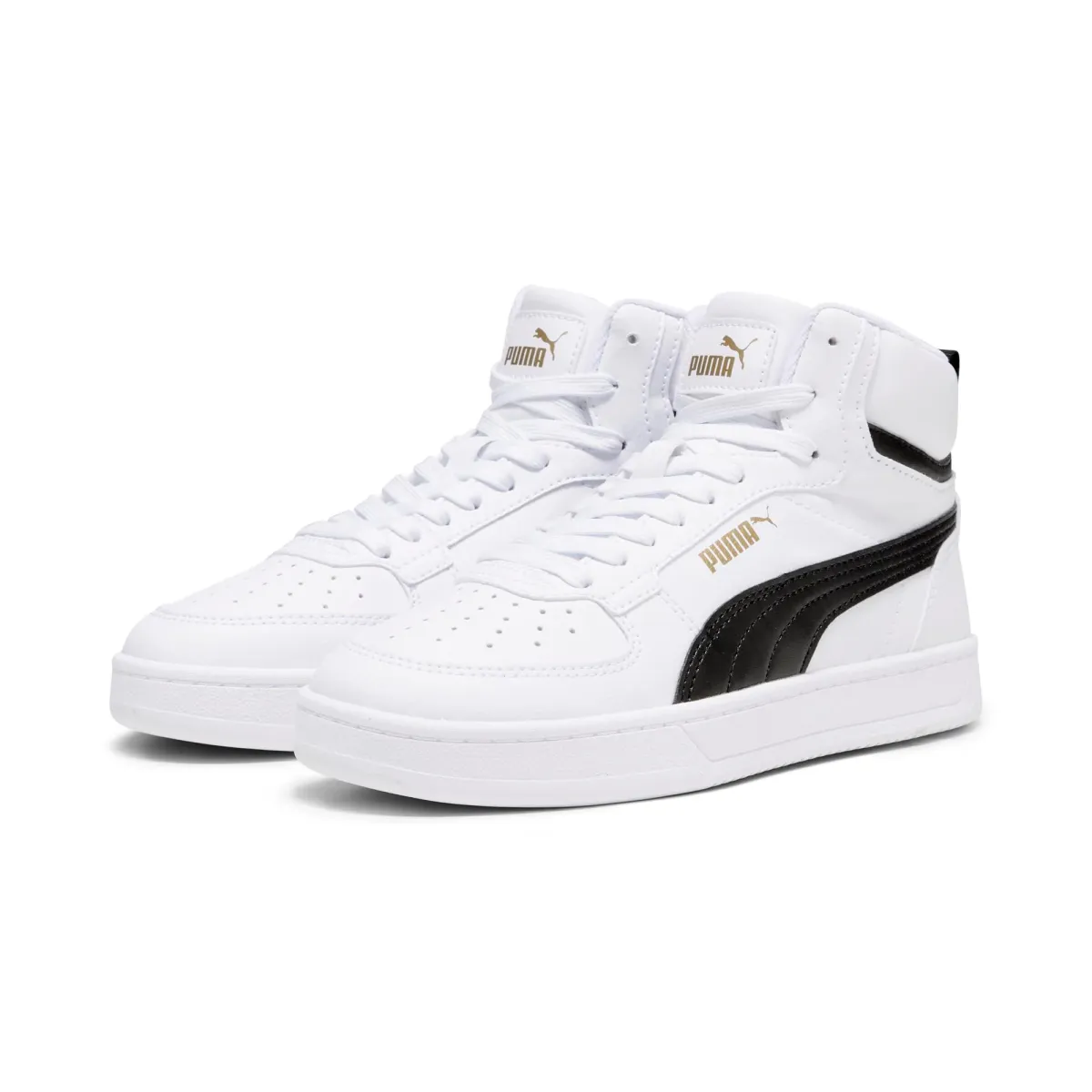 Sneakers alte da ragazzo e ragazza bianche con dettagli neri Caven 2.0 Mid Jr Puma