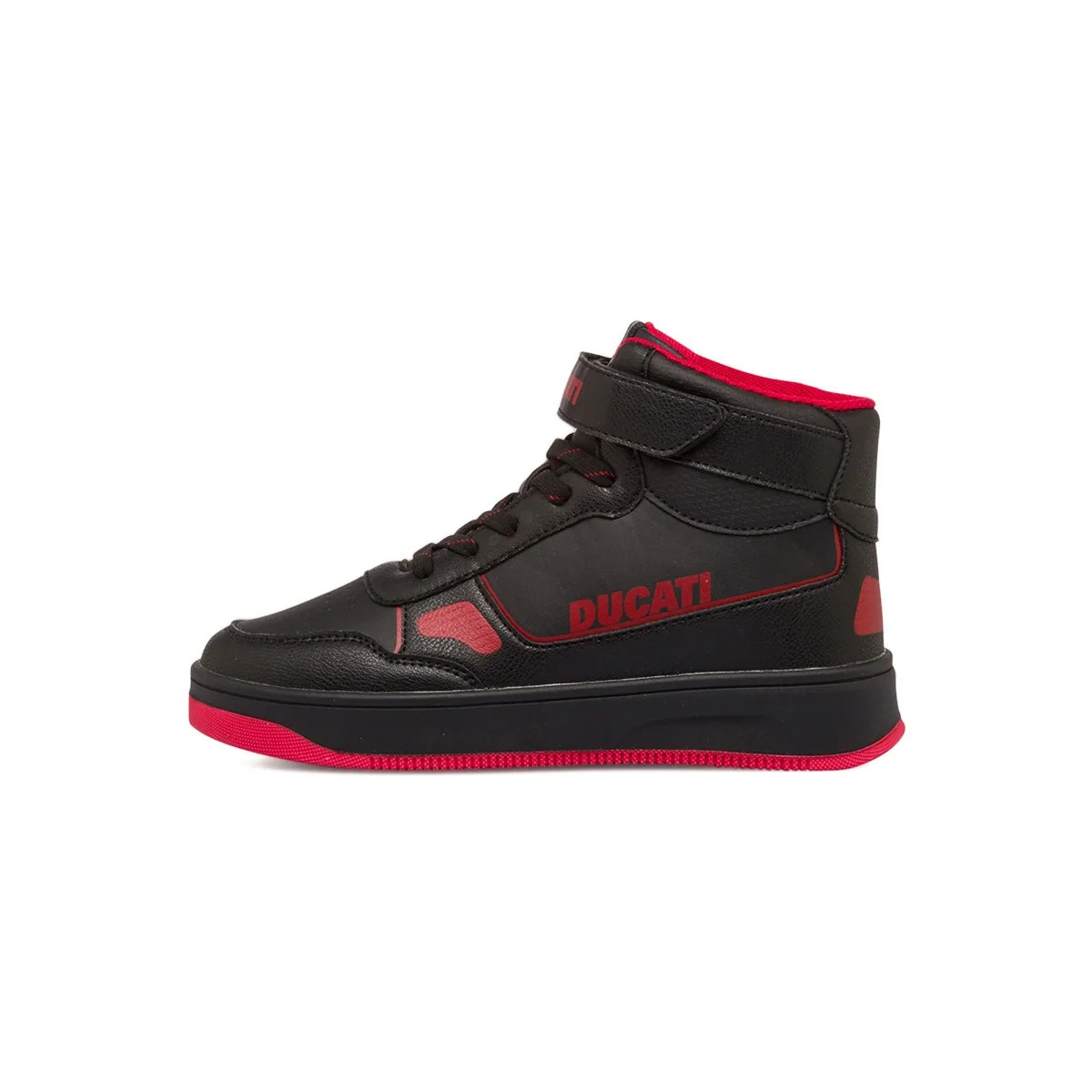 Sneakers alte nere da bambino con logo laterale Ducati Valencia 4 Mid Ps
