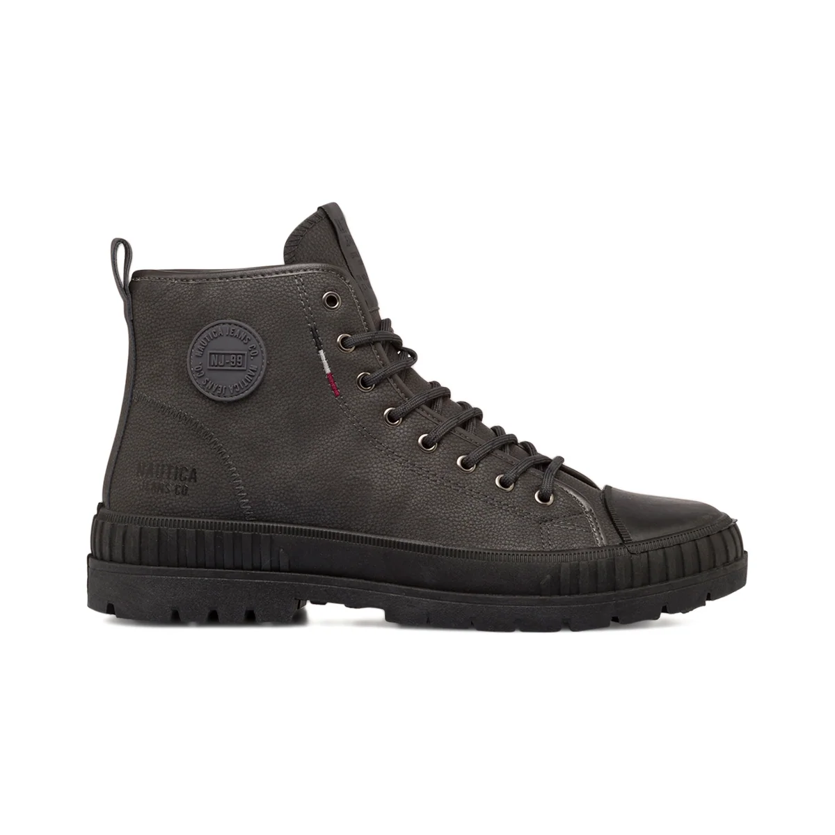 Sneakers alte nere da uomo con suola carrarmato Nautica