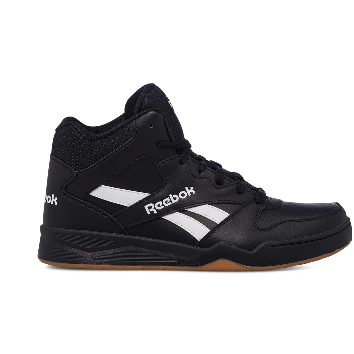 Sneakers alte nere da uomo in pelle e mesh Reebok Royal Bb4500 Hi2