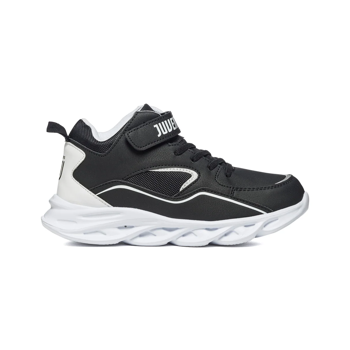Sneakers alte nere e bianche con logo Juventus
