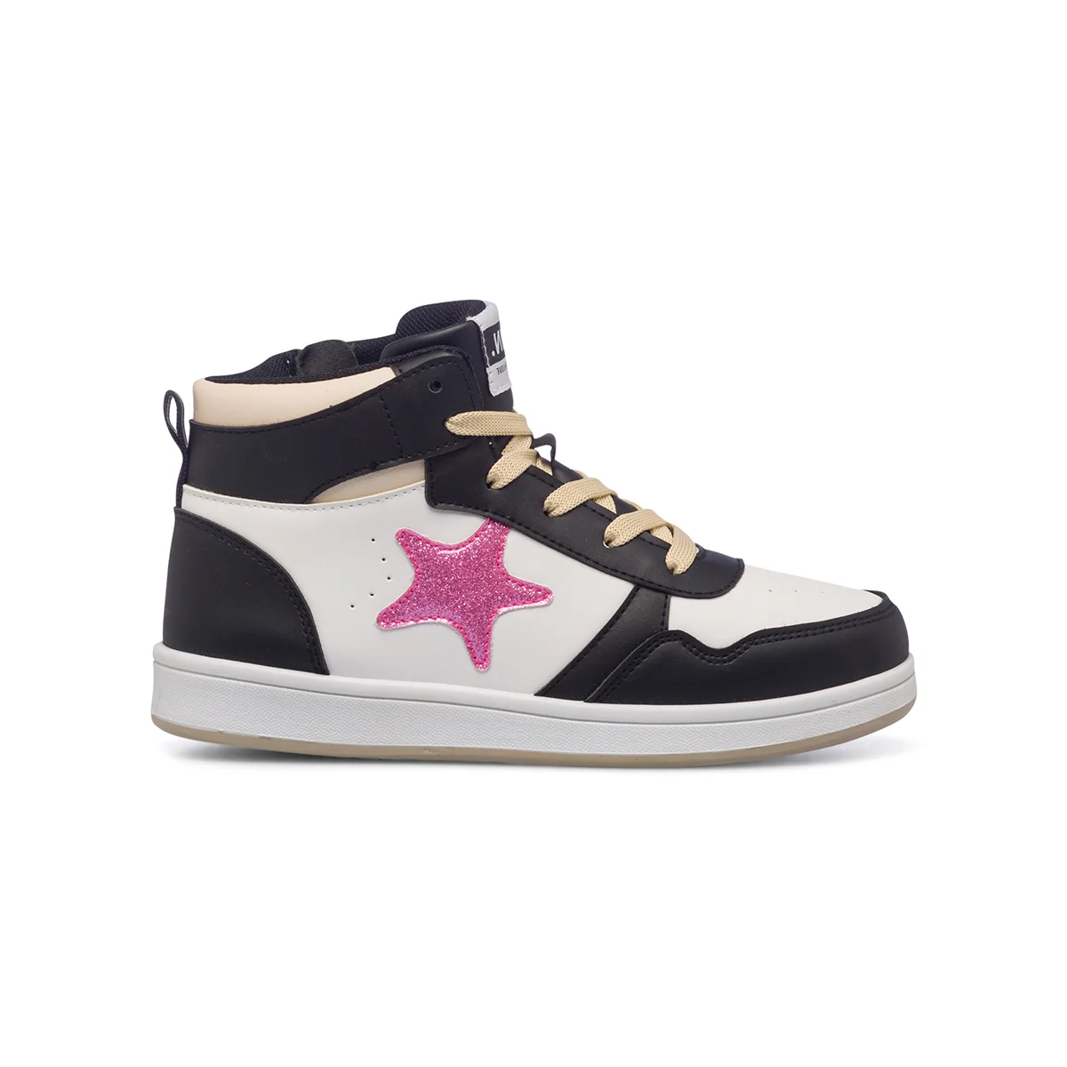 Sneakers alte nere e bianche da bambina 10 Baci