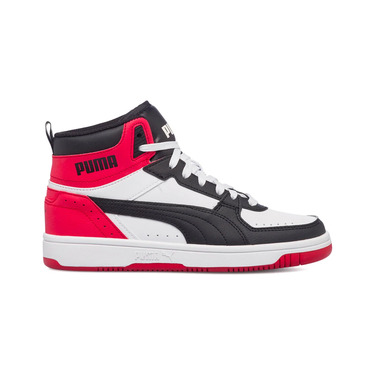 Sneakers alte rosse e nere con logo a contrasto Puma Rebound Joy Jr