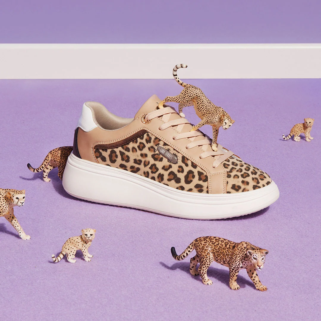 Sneakers animalier da donna con maxi-suola Lora Ferres