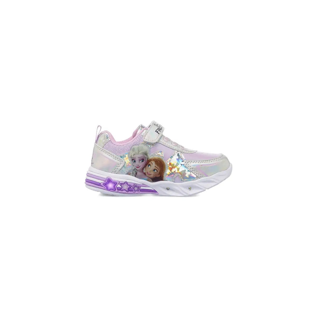 Sneakers argento Frozen con luci e strappo da Bambina