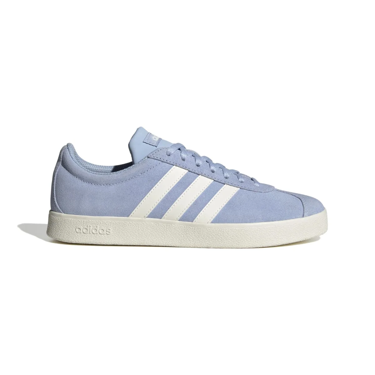 Sneakers azzurre da donna con strisce laterali bianche adidas VL Court 2.0