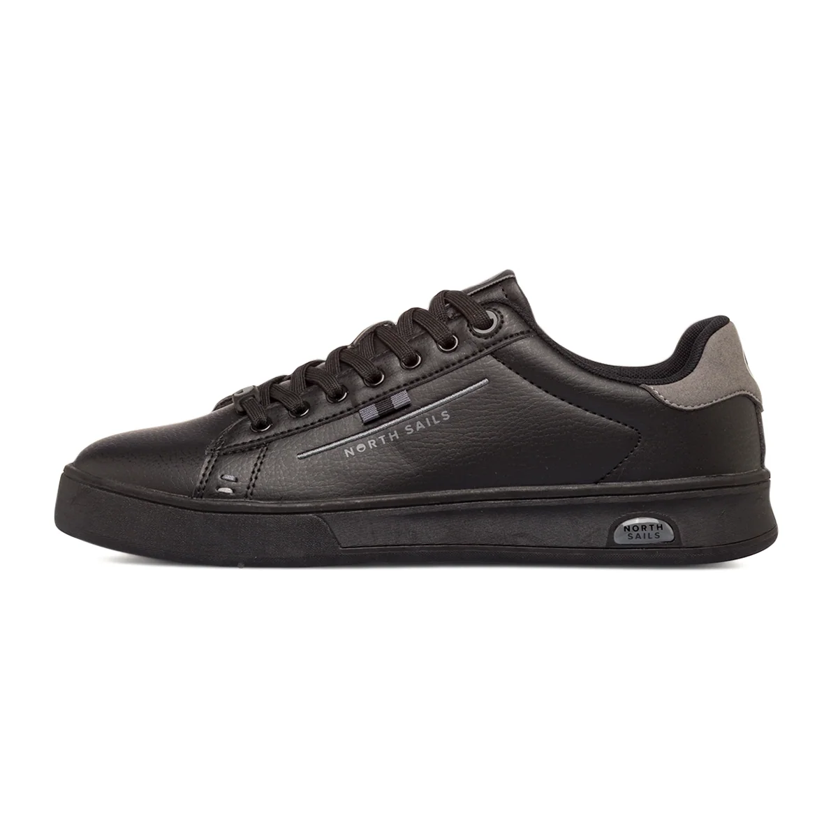 Sneakers basse casual nere da Uomo con dettagli grigi North Sails