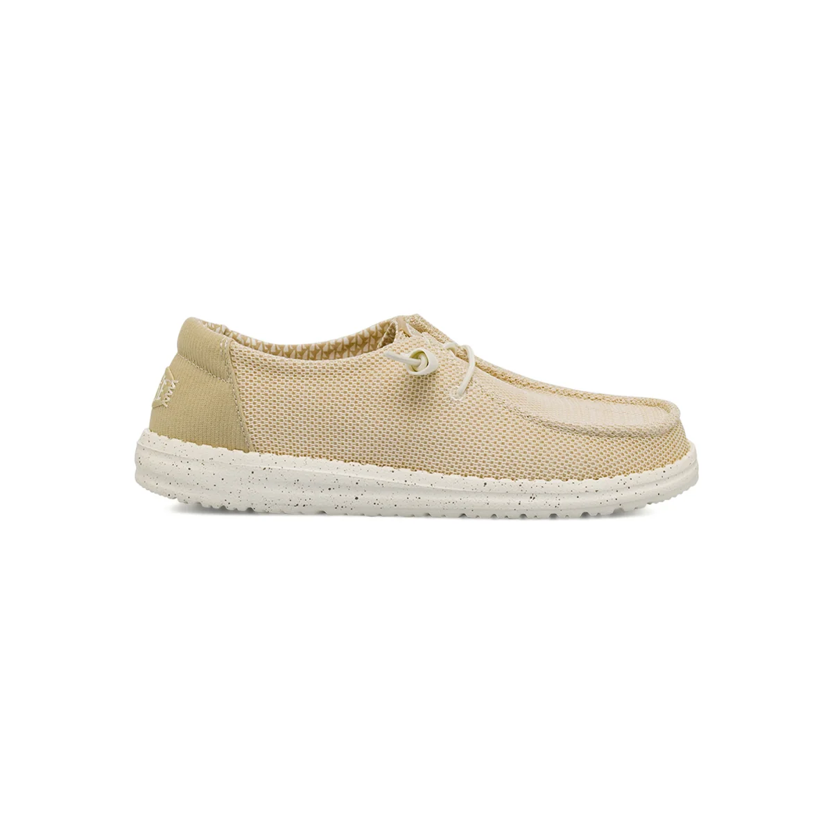 Sneakers beige da Donna in tessuto con lacci elastici Heydude Wendy