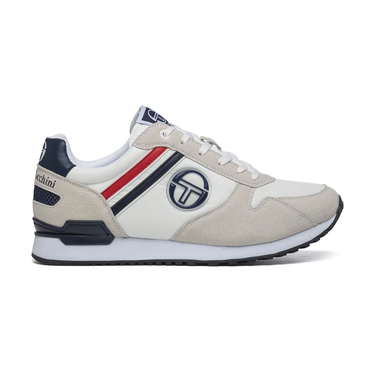 Sneakers bianche con dettagli blu e logo laterale Sergio Tacchini New Winder 2.0 Mx