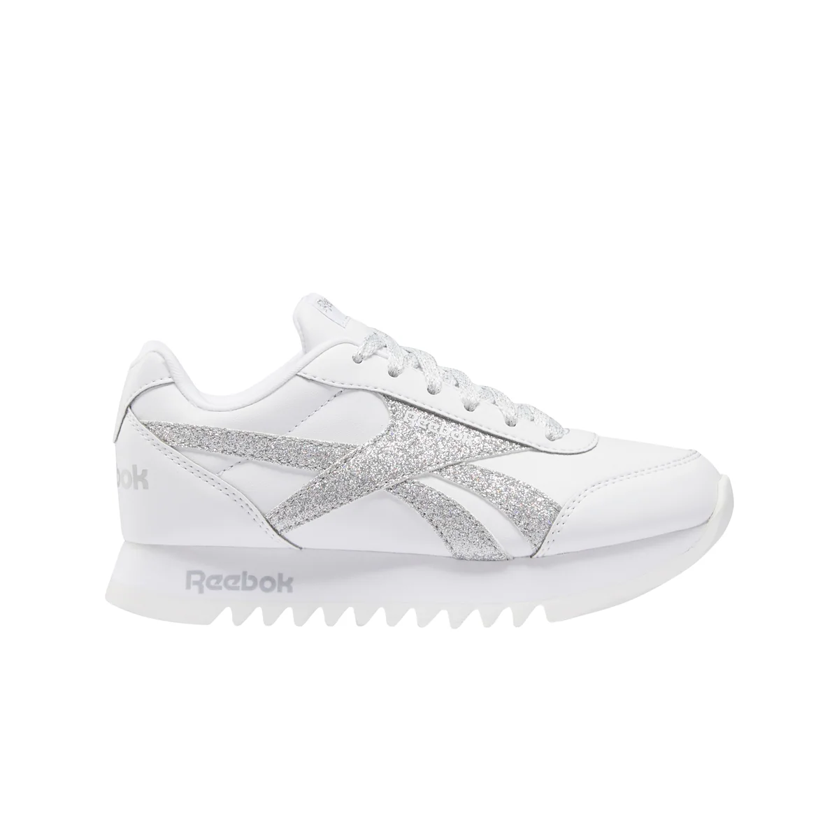 Sneakers bianche con dettagli metallizzati e suola platform Reebok Royal Cljog 2