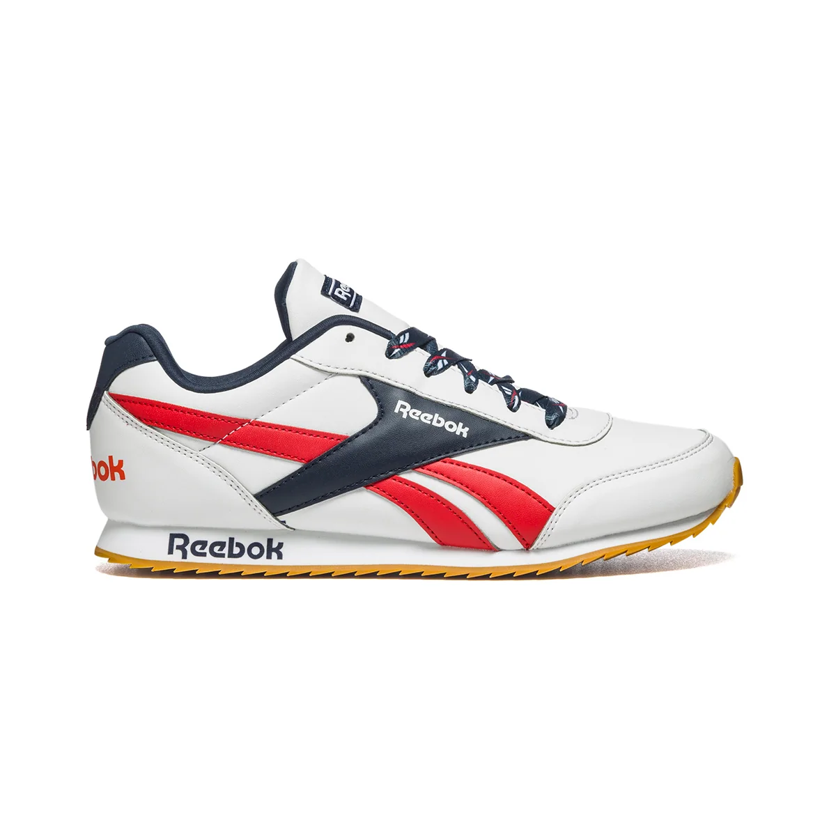 Sneakers bianche con dettagli rossi e blu Reebok Royal Cljog 2