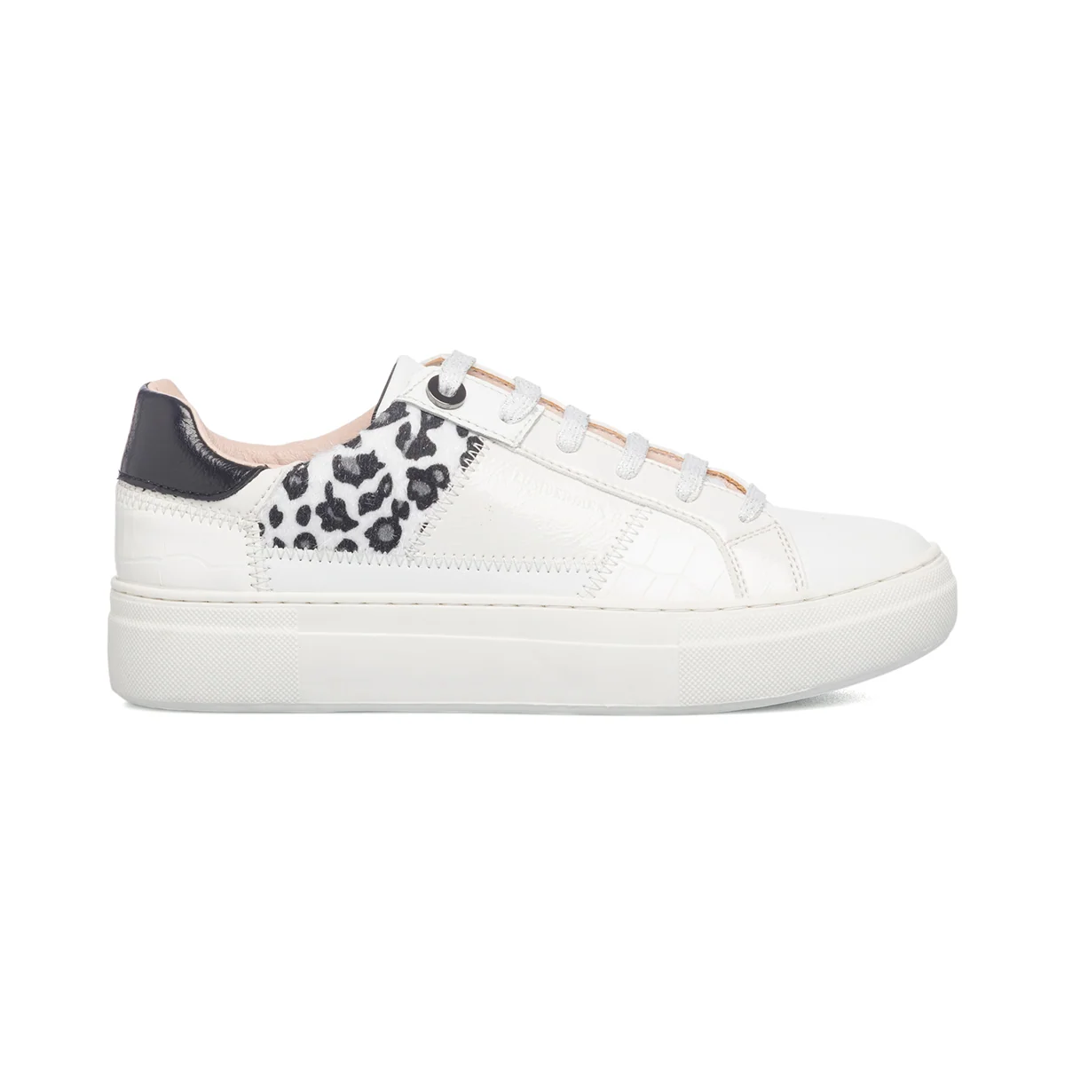 Sneakers bianche con dettaglio animalier Lumberjack Doris