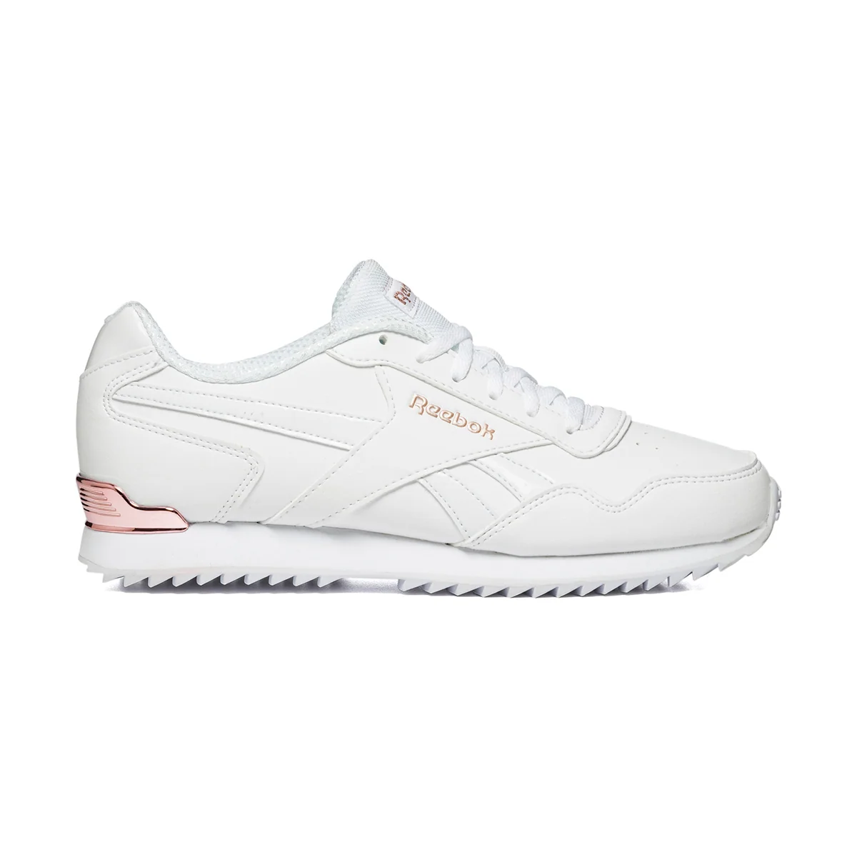 Sneakers bianche con dettaglio laminato e logo laterale Reebok Royal Glide