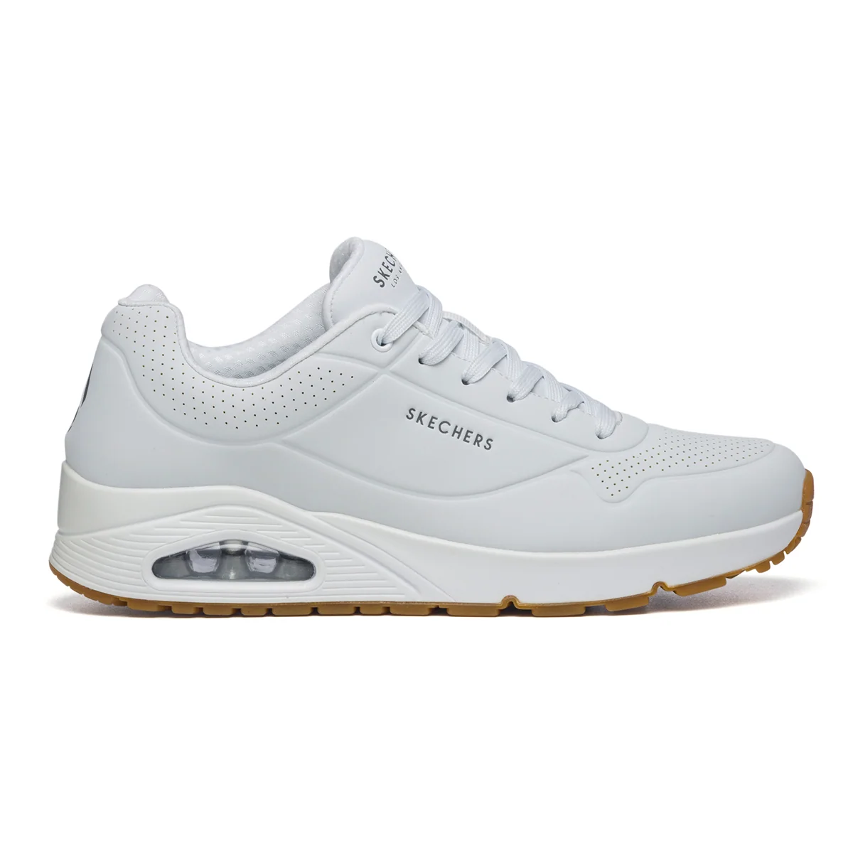 Sneakers bianche con suola ad aria Skechers Uno
