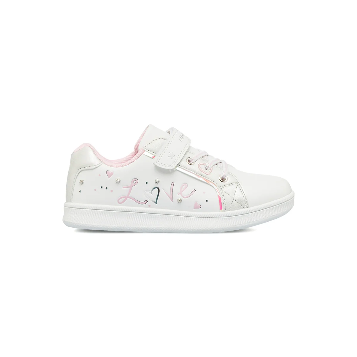 Sneakers Bianche da Bambina con dettagli LOVE Lumberjack