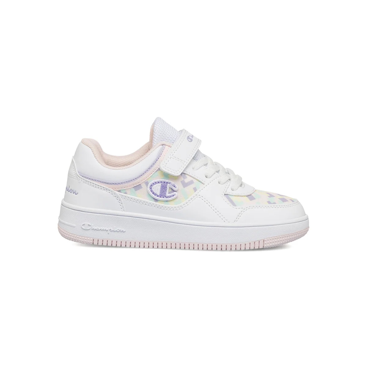 Sneakers bianche da bambina con dettagli multicolore Champion Rebound Graphic G Ps