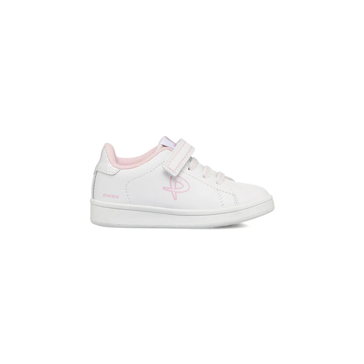 Sneakers bianche da bambina con dettaglio iridescente P Go