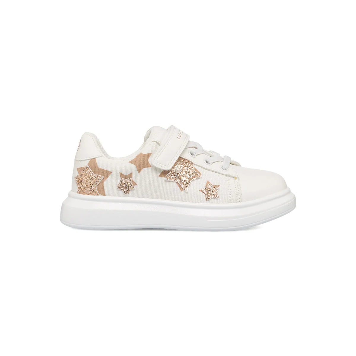 Sneakers bianche da bambina con stelline glitterate Lumberjack Chloe