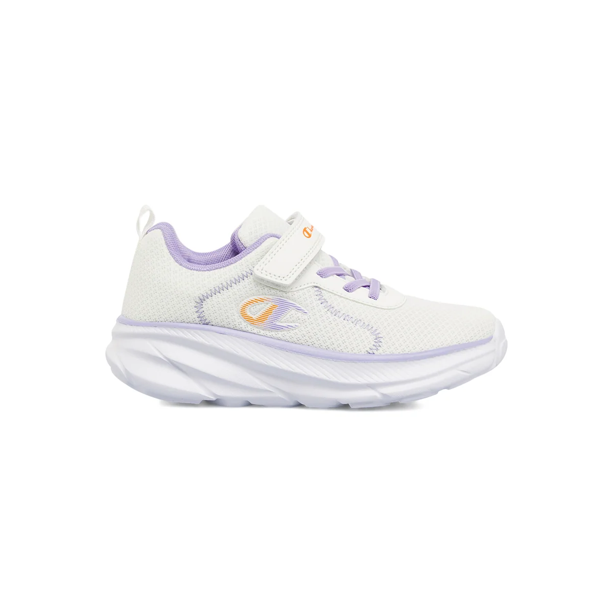 Sneakers bianche da Bambina con strappo e dettagli lilla Champion