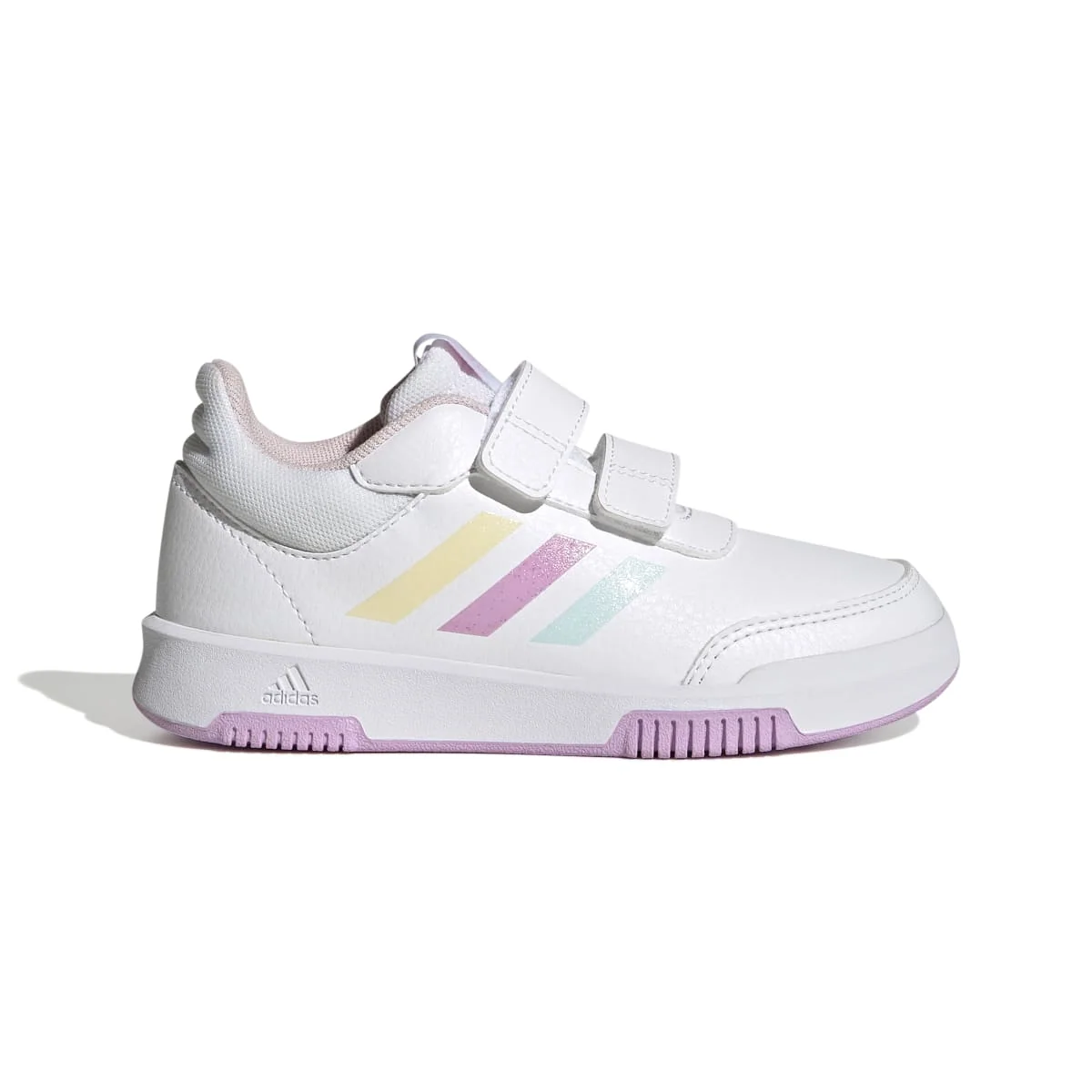 Sneakers bianche da bambina con strisce multicolore adidas Tensaur Sport 2.0 Cf K