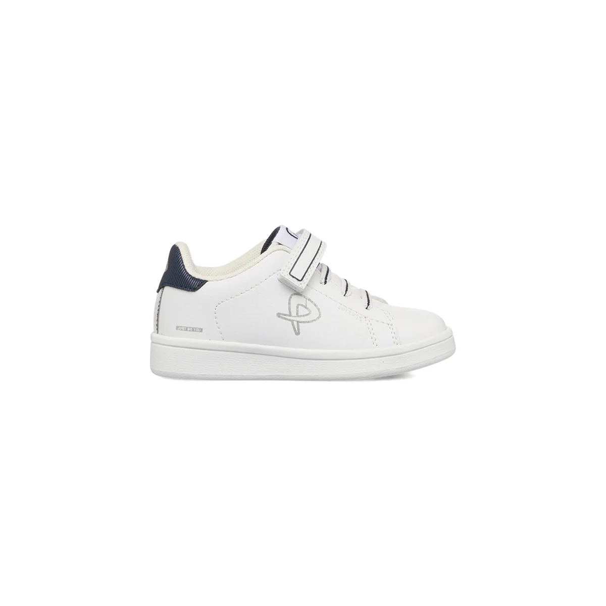 Sneakers bianche da bambino con dettagli blu P Go