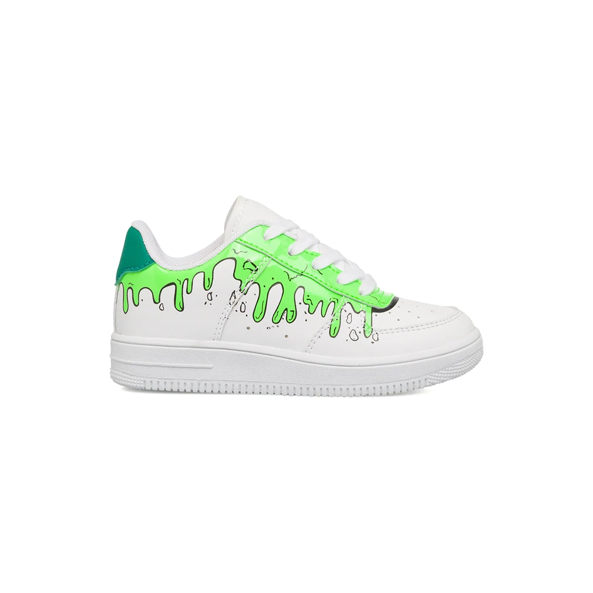Sneakers bianche da bambino con dettagli fluo Space Boy