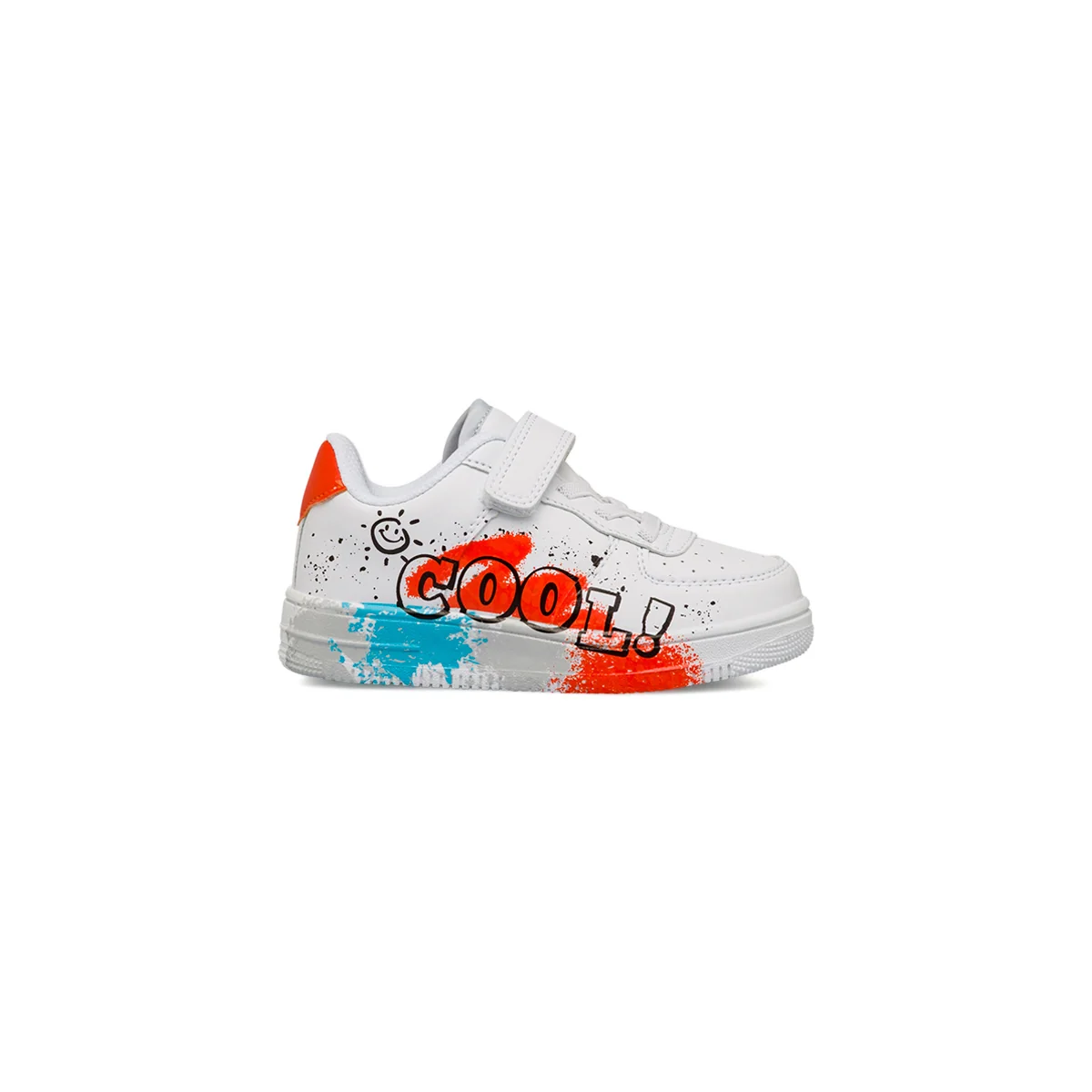 Sneakers bianche da bambino con stampa 'Cool!' Space Boy