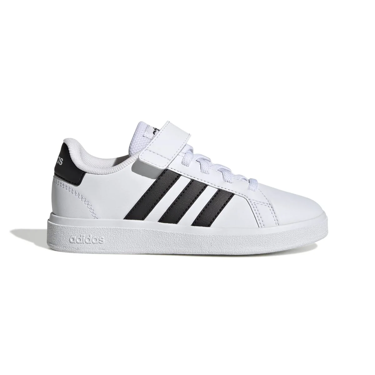 Sneakers bianche da bambino con strisce a contrasto adidas Grand Court 2.0 El K