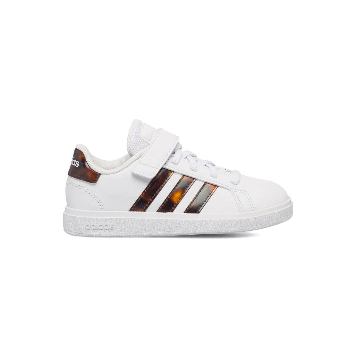 Sneakers bianche da bambino con strisce a contrasto adidas Grand Court 2.0 El K