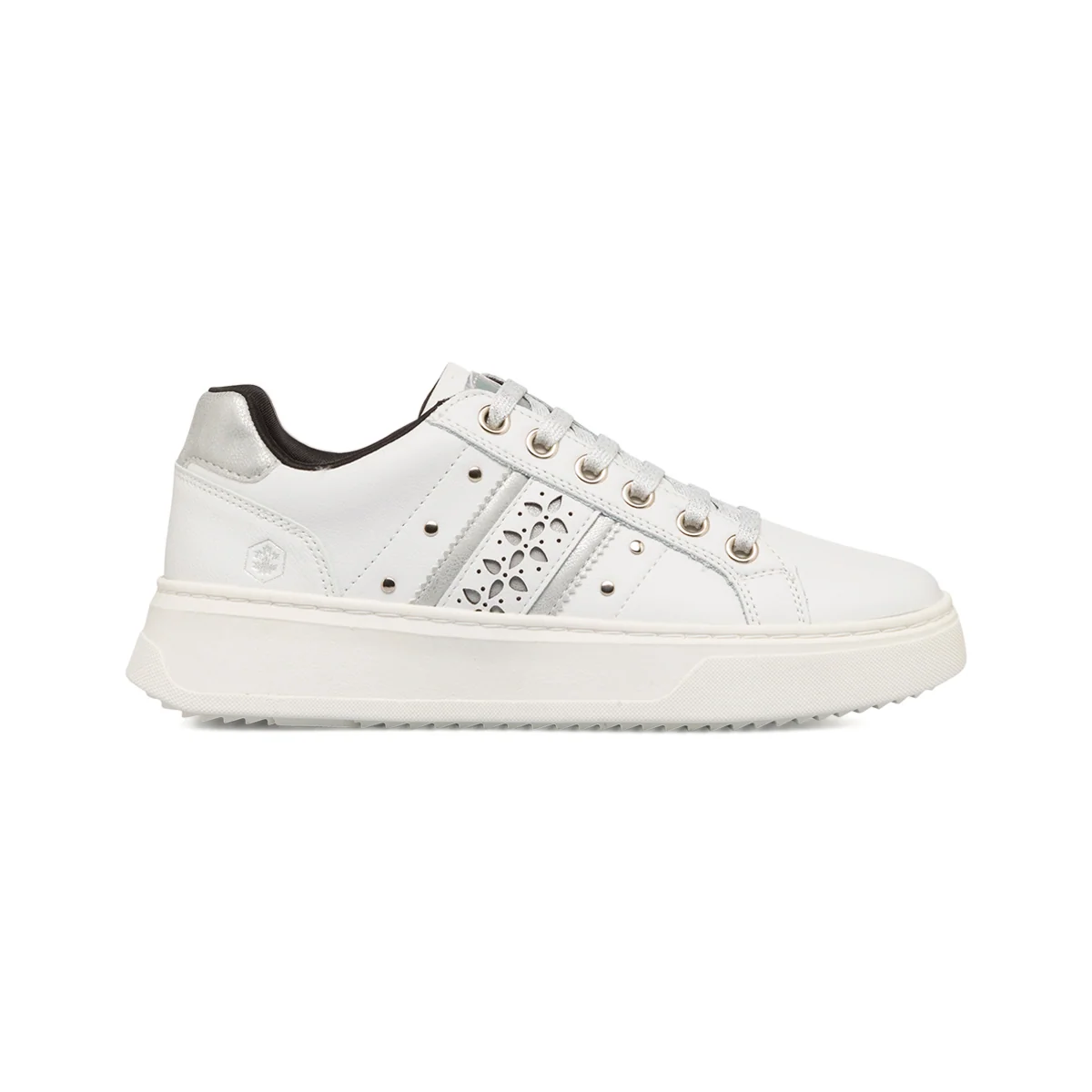 Sneakers bianche da donna con borchiette Lumberjack Evril