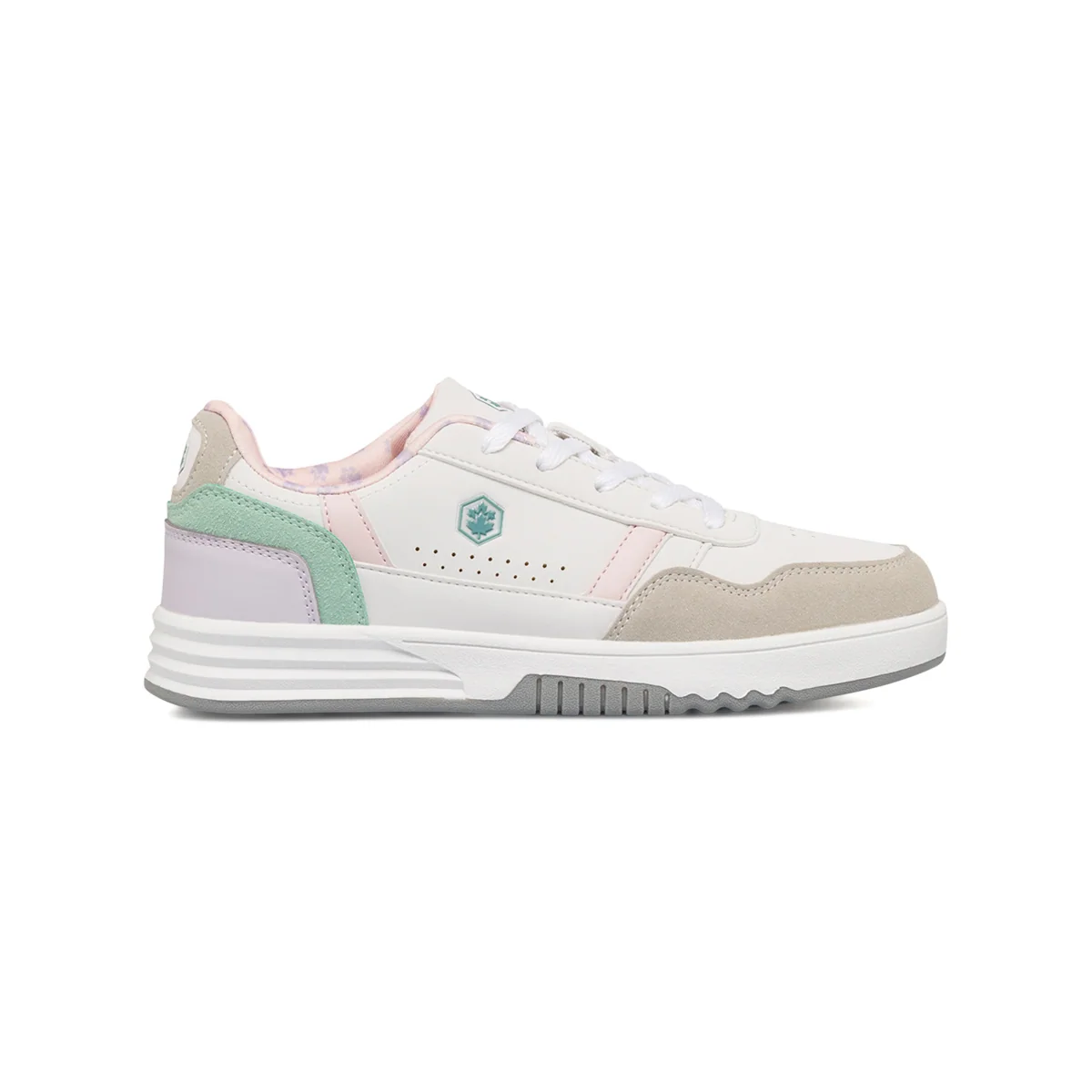 Sneakers bianche da donna con dettagli rosa e lilla Lumberjack Gravity