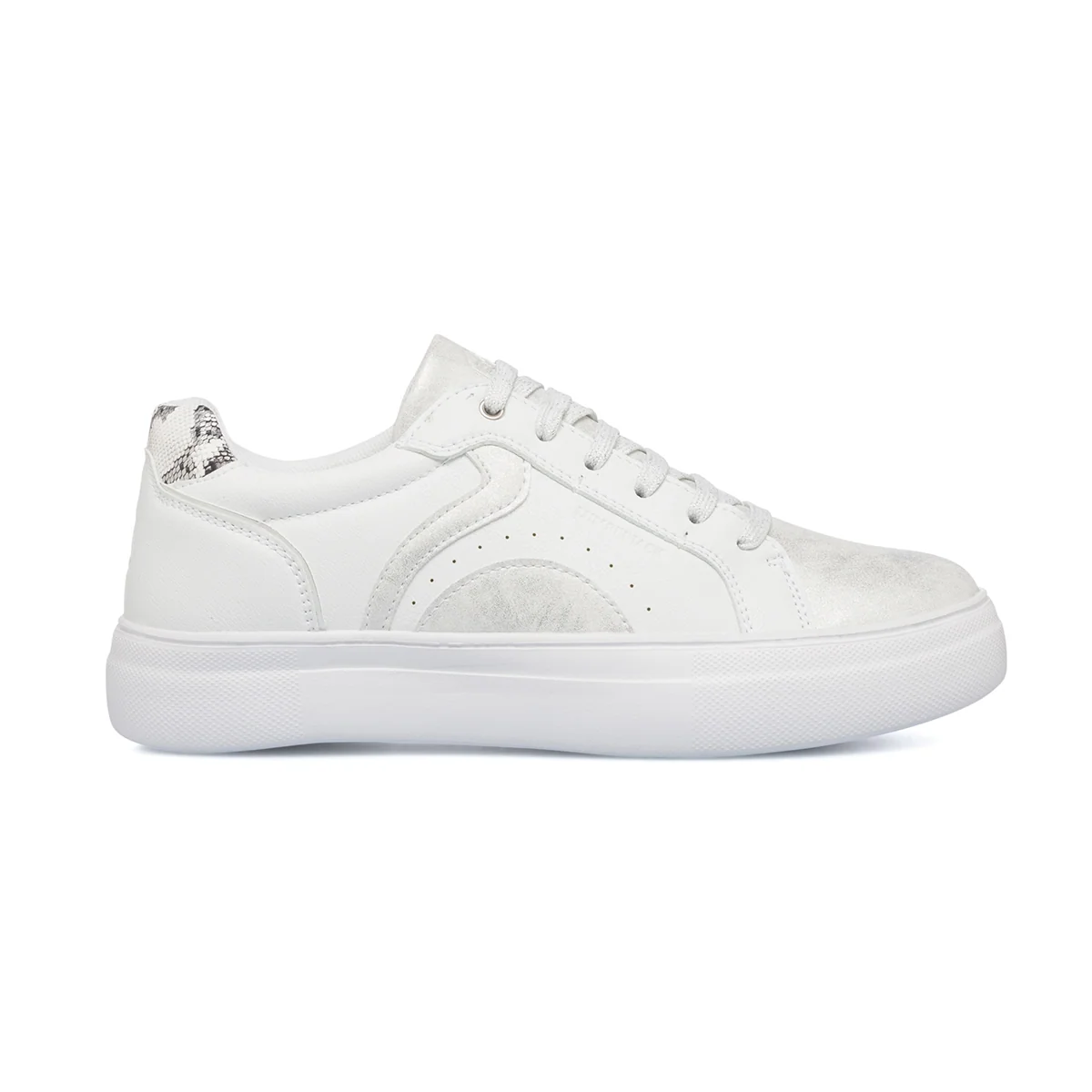 Sneakers bianche da donna con dettaglio animalier Lumberjack Doris