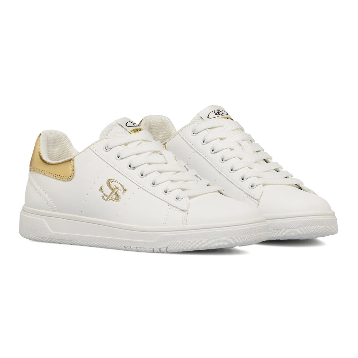 Sneakers bianche da Donna con inserti oro Swish Jeans