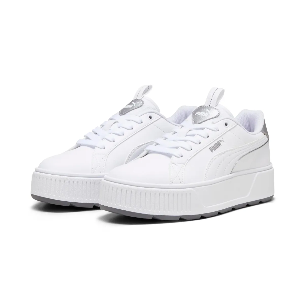 Sneakers bianche da donna con suola a zeppa Puma Karmen Pop-Up