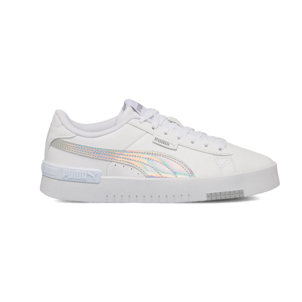 Sneakers bianche da donna con suola platform Puma Jada Rainbow