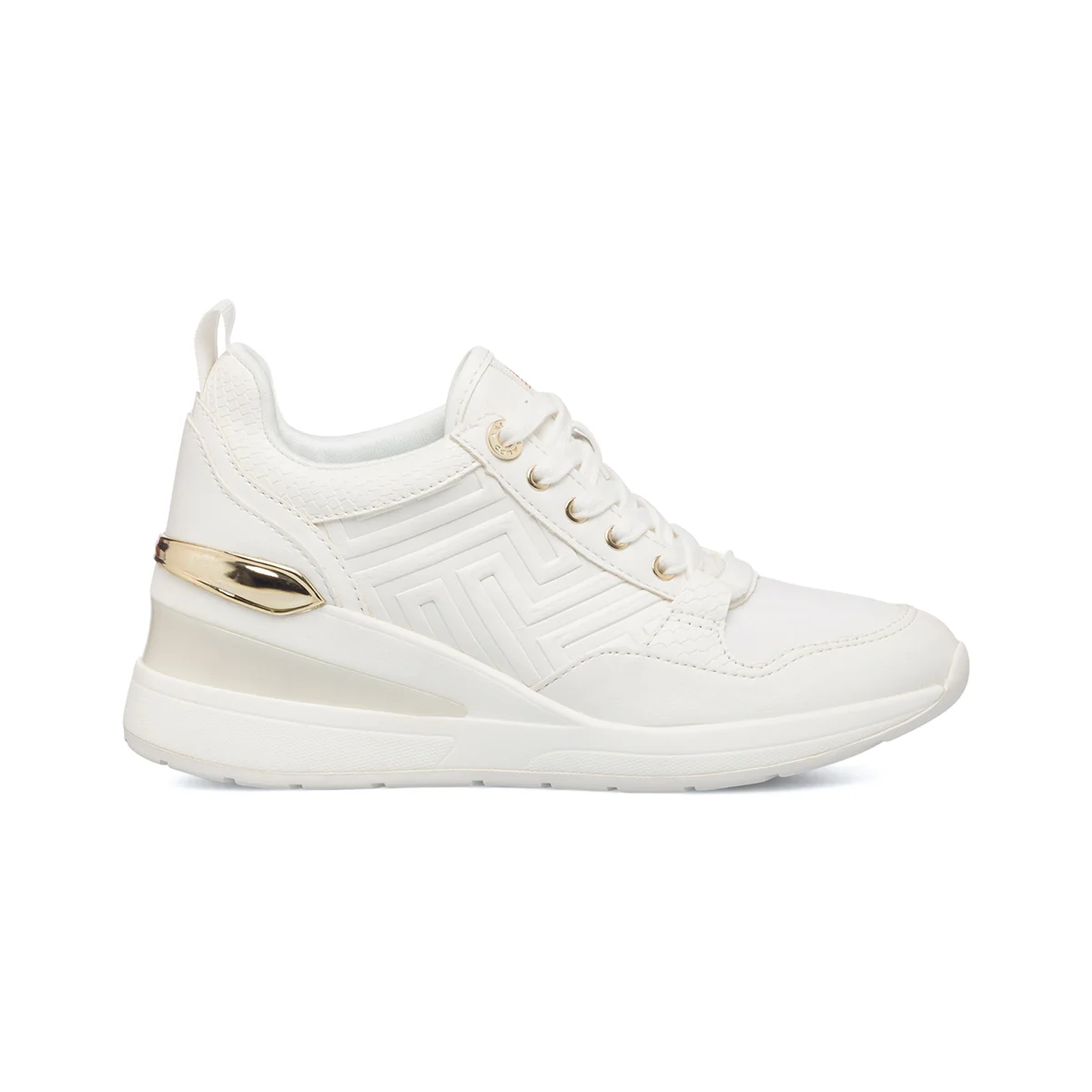 Sneakers bianche da donna con zeppa 7 cm ALDO Asilahan