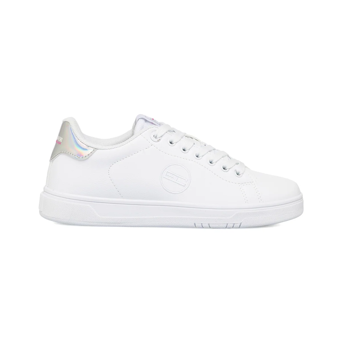 Sneakers bianche da donna Enrico Coveri con dettaglio iridescente