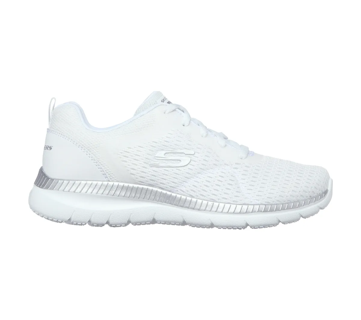 Sneakers bianche da donna in tessuto mesh Skechers Bountiful - Quick Path