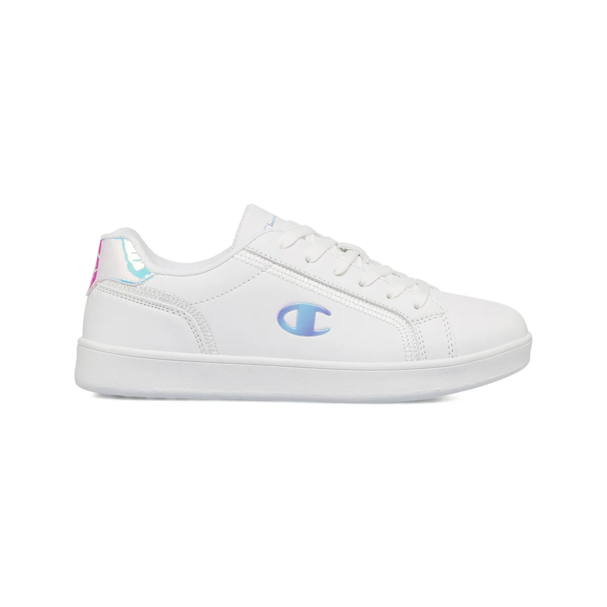Sneakers bianche da ragazza con logo iridescente Champion Alex G GS