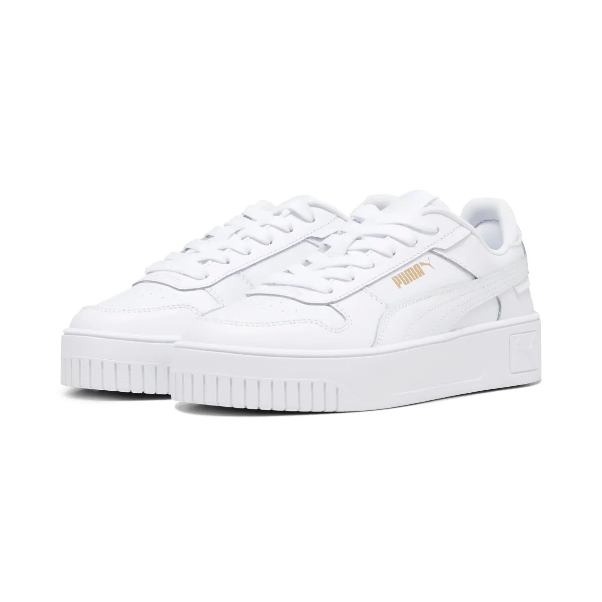 Sneakers bianche da ragazza con maxi-suola Puma Carina Street Jr