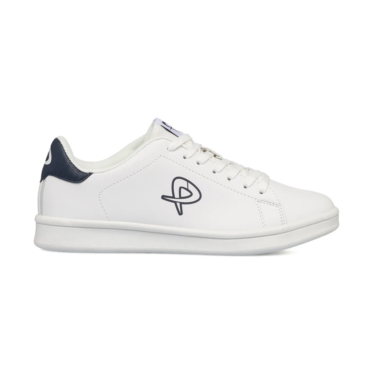 Sneakers bianche da ragazzo con dettagli blu navy P Go