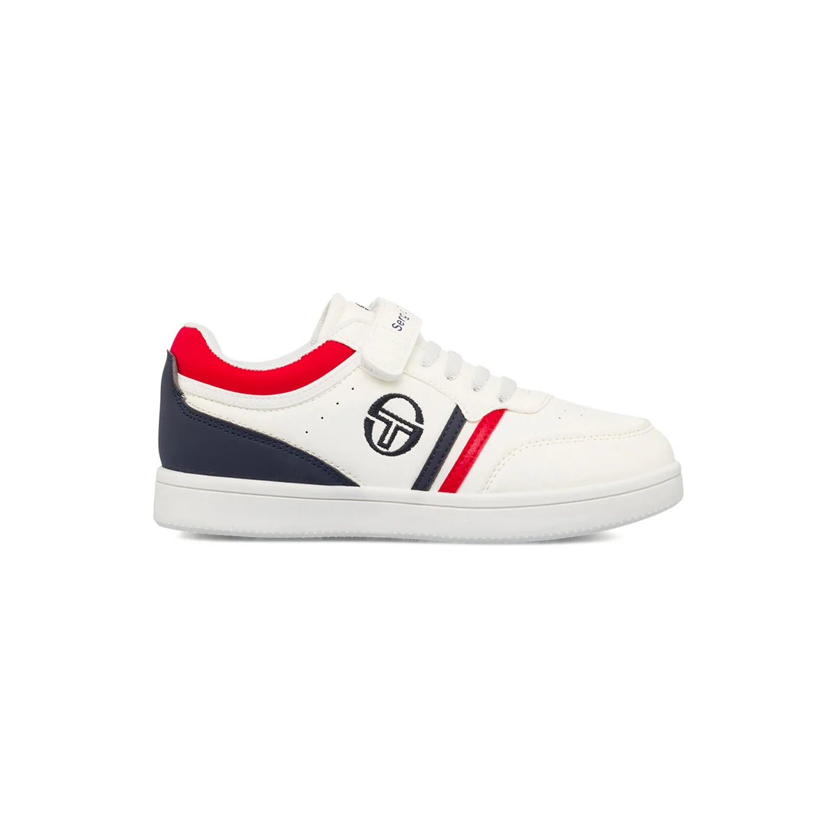 Sneakers bianche da ragazzo con dettagli rossi e blu Sergio Tacchini