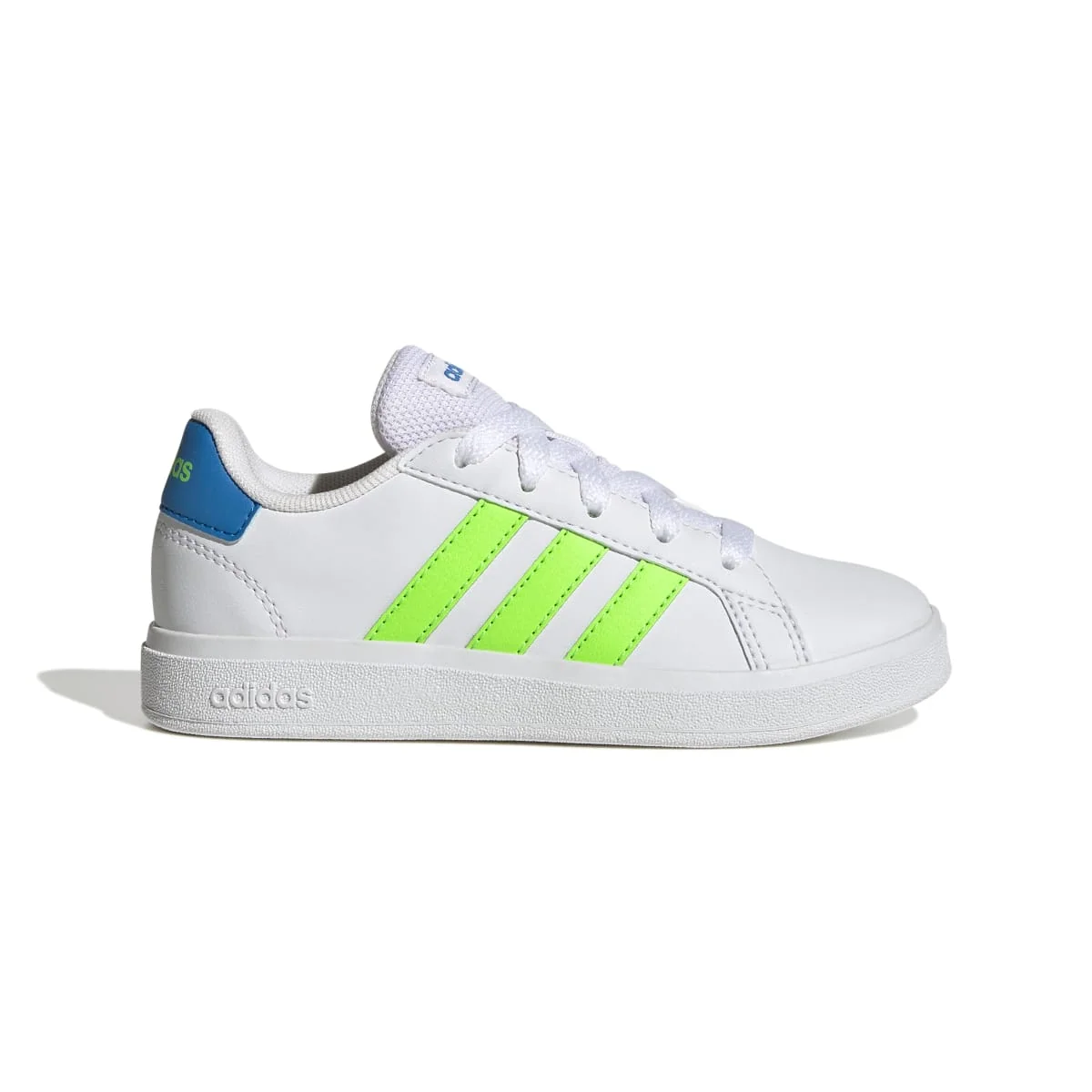 Sneakers bianche da ragazzo con strisce a contrasto adidas Grand Court 2.0 K