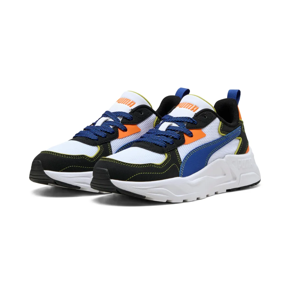 Sneakers bianche da ragazzo e ragazza con dettagli multicolore Puma Trinity Lite Starblitz Jr