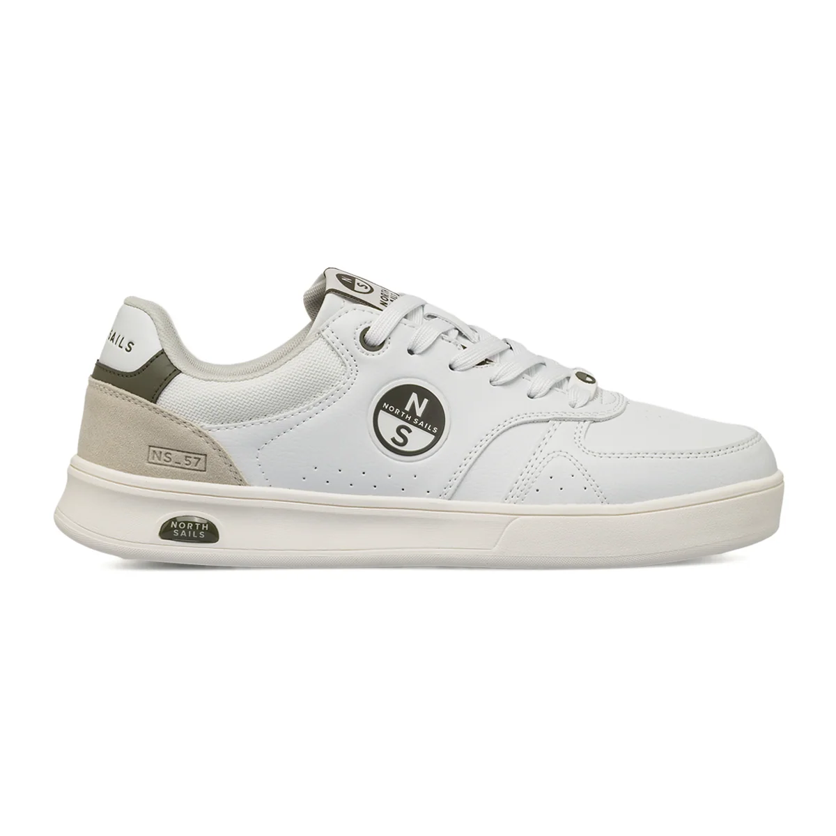 Sneakers Bianche da Uomo con dettagli effetto scamosciato North Sails