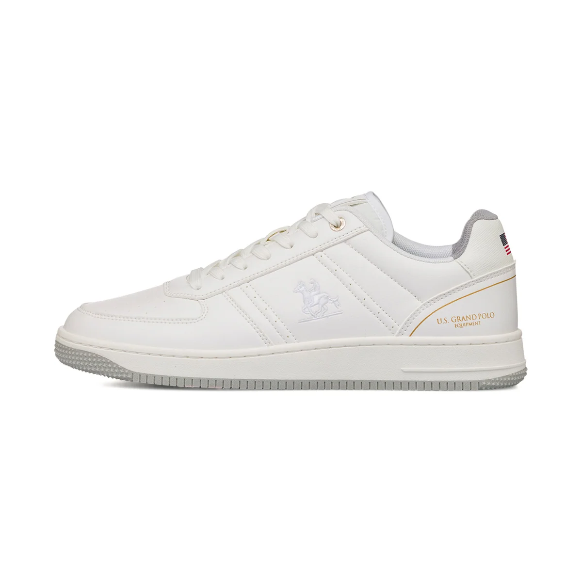 Sneakers bianche da Uomo con dettagli in contrasto e logo U.S. Grand Polo