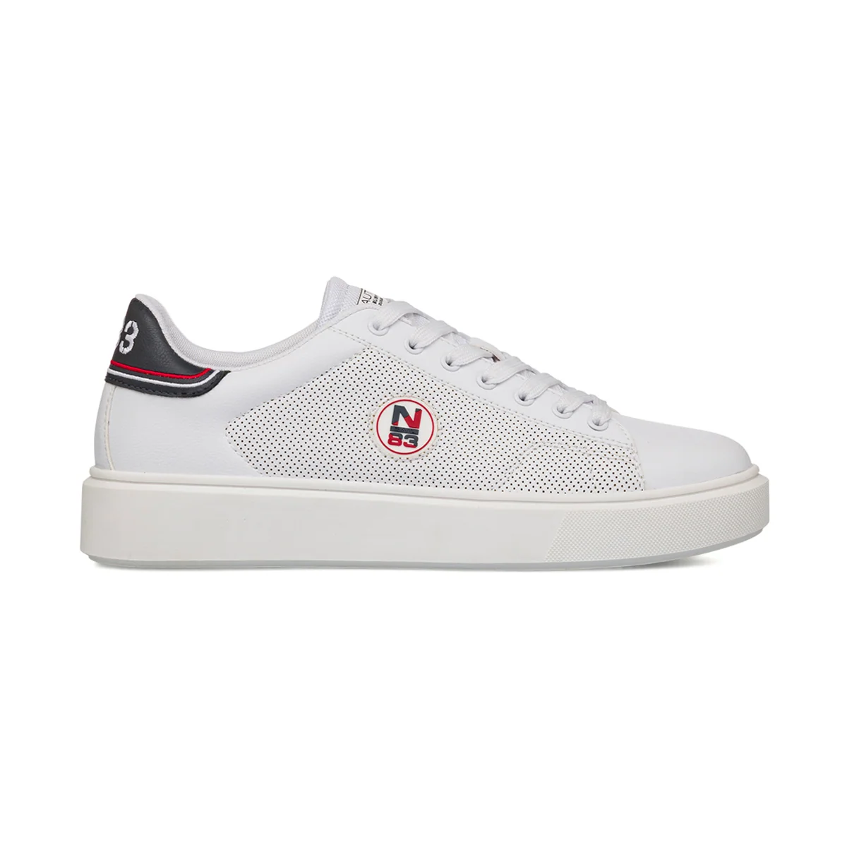 Sneakers bianche da Uomo con dettagli traforati con logo Nautica
